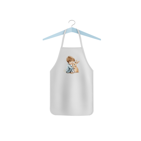 Dětská zástěra "Kluk a králíček"