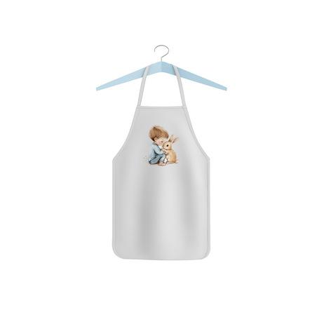 Dětská zástěra "Kluk a králíček"