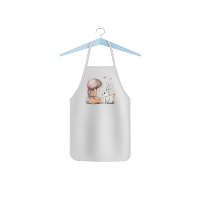 Dětská zástěra "Holčička a králíček"