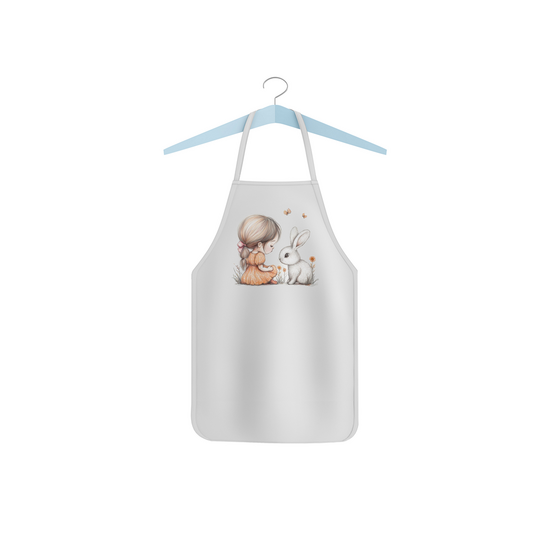 Dětská zástěra "Holčička a králíček"