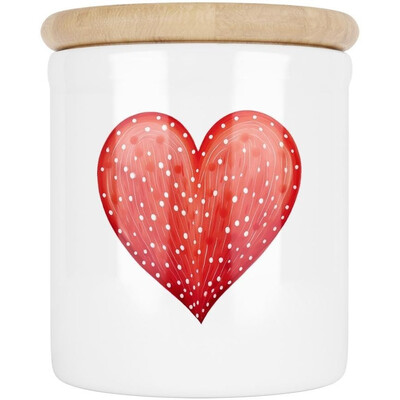 Dóza do kuchyně "Puntíkaté srdce"