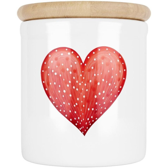 Dóza do kuchyně "Puntíkaté srdce"