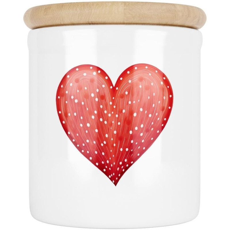 Dóza do kuchyně "Puntíkaté srdce"