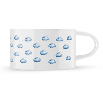 Hrnek makronka vzor "Mraky"