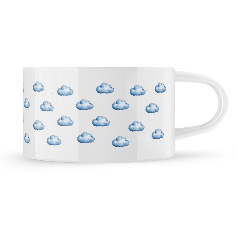 Hrnek makronka vzor "Mraky"