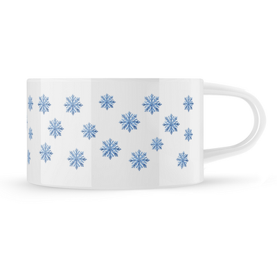 Hrnek makronka vzor "Vločky"