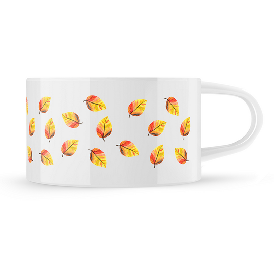 Hrnek makronka vzor "Listy"