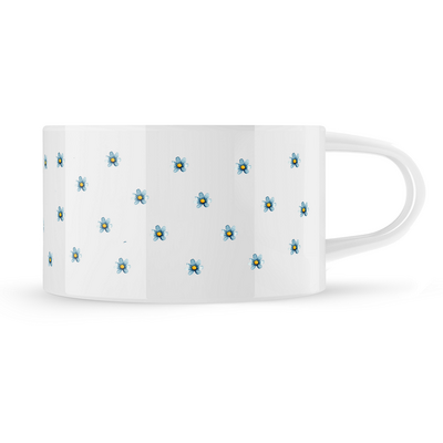 Hrnek makronka vzor "Květiny"