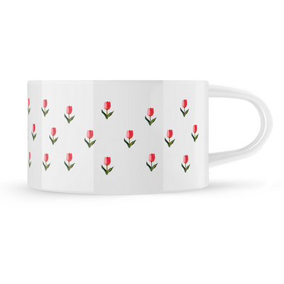 Hrnek makronka vzor "Květiny"