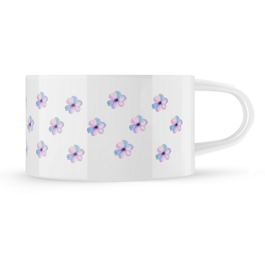 Hrnek makronka vzor "Květiny"