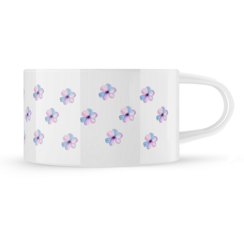 Hrnek makronka vzor "Květiny"