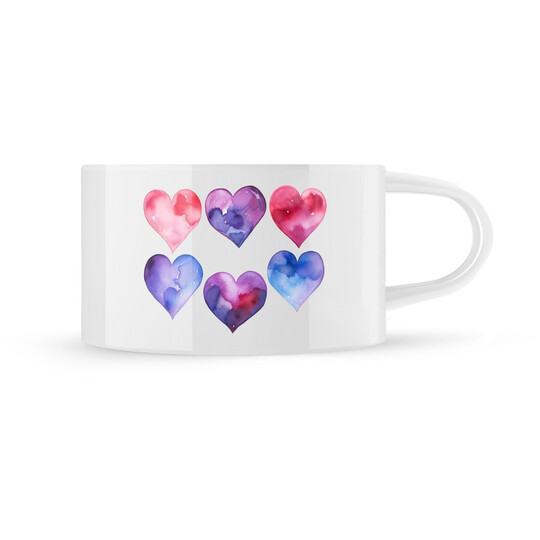 Hrnek makronka "Srdcové malůvky"