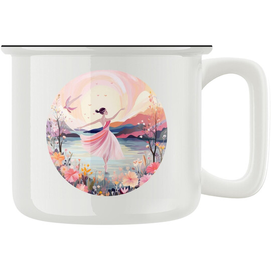 Keramický retro hrnek "Baletka"