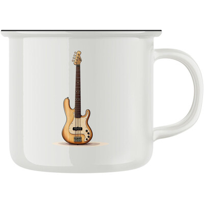 Keramický retro hrnek "Baskytara"