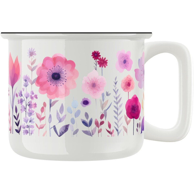 Keramický retro hrnek "Do růžova"