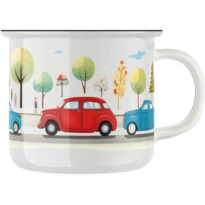 Keramický retro hrnek "Doprava"