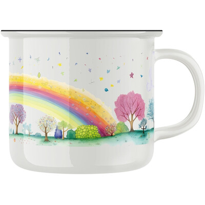 Keramický retro hrnek "Duha"