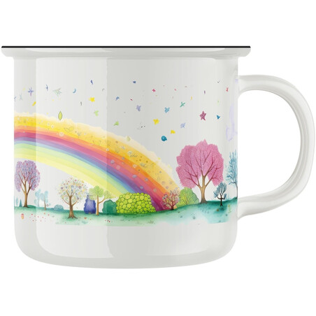 Keramický retro hrnek "Duha"