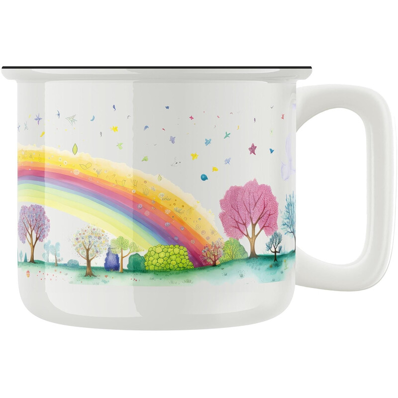 Keramický retro hrnek "Duha"