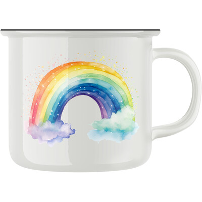 Keramický retro hrnek "Duha"