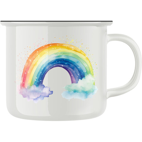 Keramický retro hrnek "Duha"