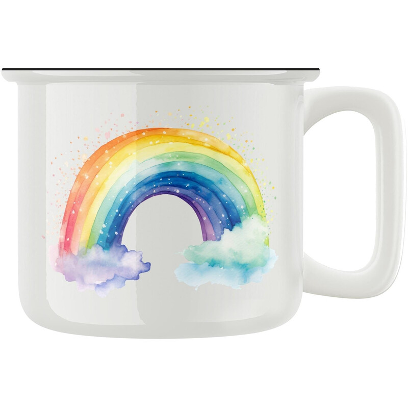 Keramický retro hrnek "Duha"