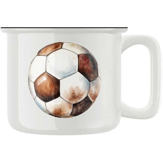 Keramický retro hrnek "Fotbalový míč"