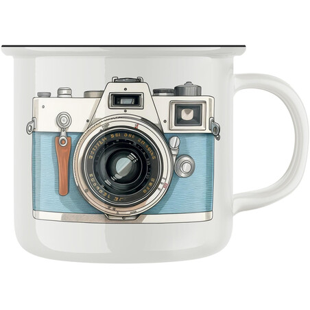 Keramický retro hrnek "Fotoaparát"