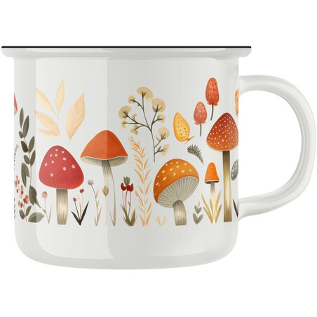 Keramický retro hrnek "Houby"