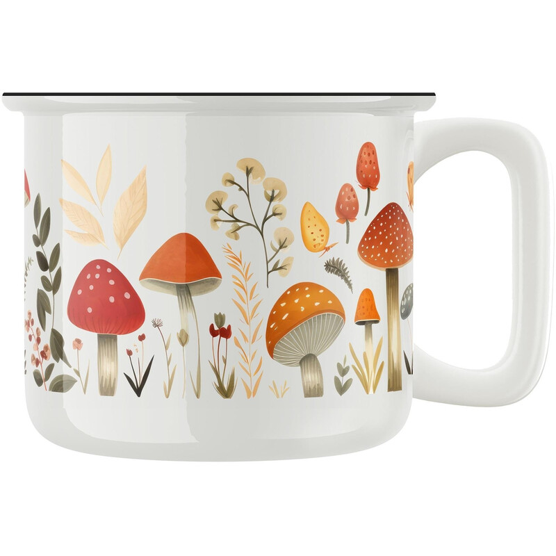 Keramický retro hrnek "Houby"