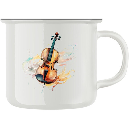 Keramický retro hrnek "Hudba"