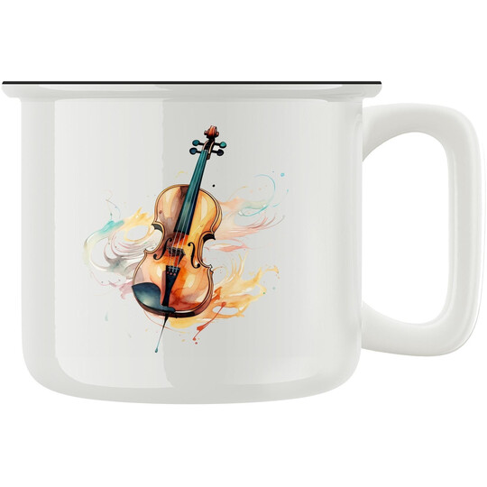 Keramický retro hrnek "Hudba"