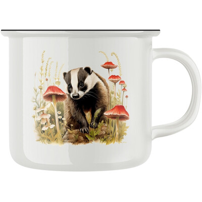 Keramický retro hrnek "Jezevec"