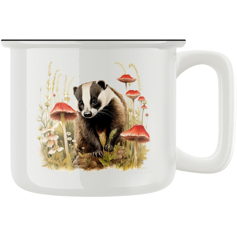 Keramický retro hrnek "Jezevec"