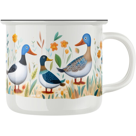 Keramický retro hrnek "Kachny"