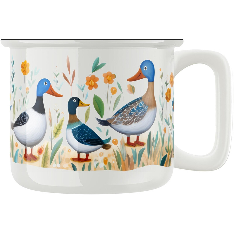 Keramický retro hrnek "Kachny"