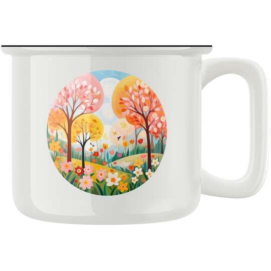 Keramický retro hrnek "Léto"