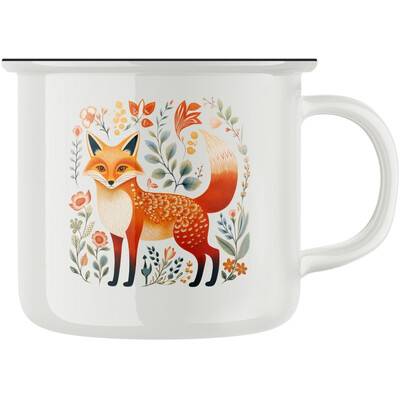 Keramický retro hrnek "Liška"