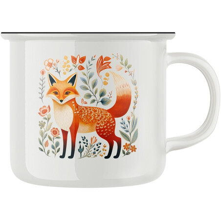 Keramický retro hrnek "Liška"