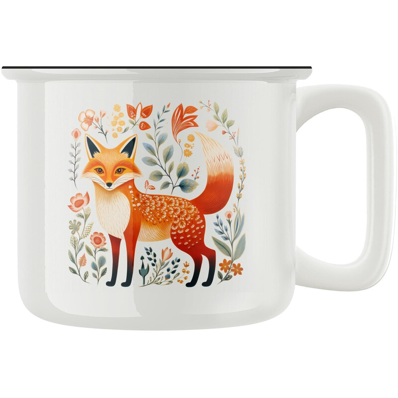 Keramický retro hrnek "Liška"