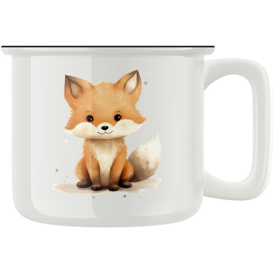 Keramický retro hrnek "Lištička"