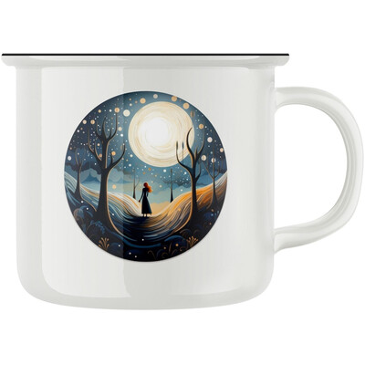 Keramický retro hrnek "Měsíční záře"