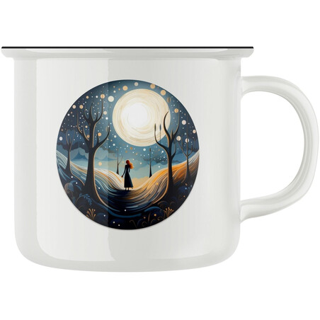 Keramický retro hrnek "Měsíční záře"