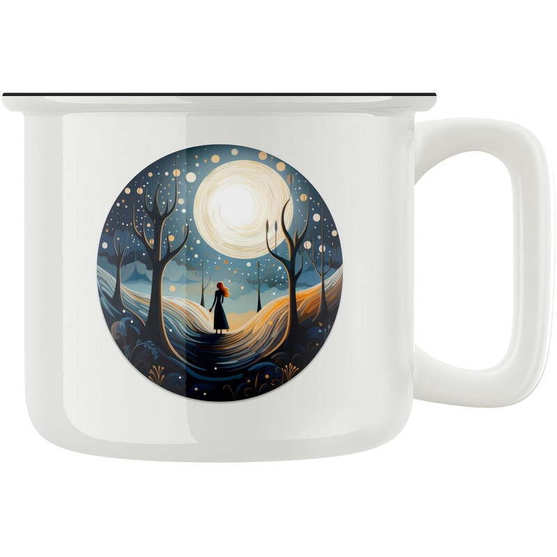 Keramický retro hrnek "Měsíční záře"