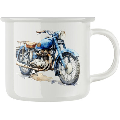 Keramický retro hrnek "Motorka"