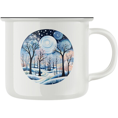 Keramický retro hrnek "Mrazíkův les"