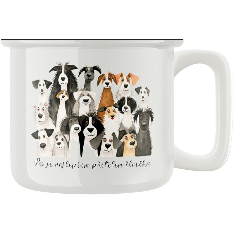 Keramický retro hrnek "Pes je nejlepší přítel"