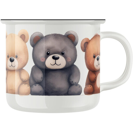 Keramický retro hrnek "Plyšáci"