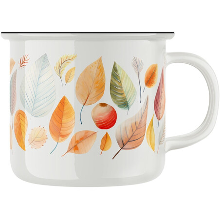 Keramický retro hrnek "Podzimní listí"