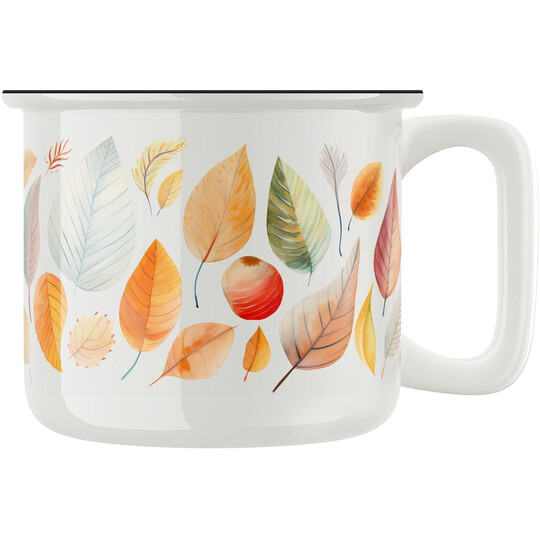 Keramický retro hrnek "Podzimní listí"